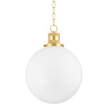 Beverly Pendant - Aged Brass / Opal
