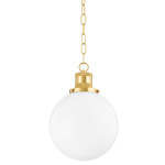 Beverly Pendant - Aged Brass / Opal