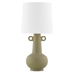 Rikki Tall Table Lamp - Olive / White Linen