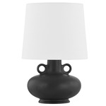 Rikki Table Lamp - Black / White Linen