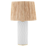 Daniella Table Lamp - Aged Brass / White / Raffia