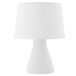 Raina Table Lamp - White / White Linen