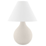 Helena Table Lamp - White / White Linen