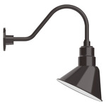 Angle Outdoor Gooseneck Wall Light - Architectural Bronze / White