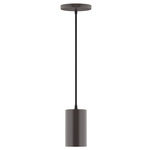 Axis Beam Cord Hung Cylinder Pendant - Architectural Bronze
