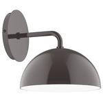 Axis Dome Curved Arm Wall Light - Architectural Bronze