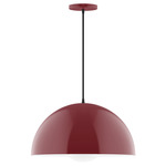 Axis Dome Globe Pendant - Barn Red / Opal