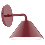 Axis Pinnacle Curved Arm Wall Sconce - Barn Red