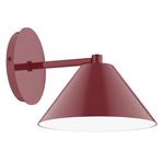 Axis Cone Straight Arm Wall Light - Barn Red
