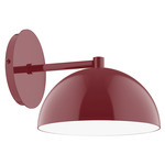 Axis Dome Straight Arm Wall Light - Barn Red