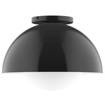 Axis Dome Ceiling Light with Glass - Black / Opal