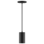 Axis Beam Cord Hung Cylinder Pendant - Black