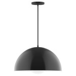 Axis Dome Globe Pendant - Black / Opal