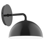Axis Dome Curved Arm Wall Light - Black