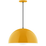 Axis Dome Globe Pendant - Bright Yellow / Opal