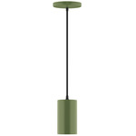 Axis Beam Cord Hung Cylinder Pendant - Fern Green