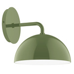 Axis Dome Curved Arm Wall Light - Fern Green