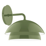 Nest Curved Arm Wall Light - Fern Green