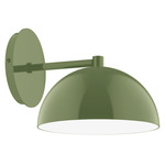 Axis Dome Straight Arm Wall Light - Fern Green
