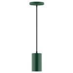 Axis Beam Cord Hung Cylinder Pendant - Forest Green