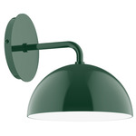 Axis Dome Curved Arm Wall Light - Forest Green