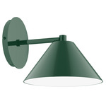 Axis Cone Straight Arm Wall Light - Forest Green