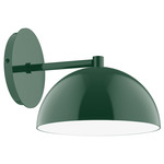 Axis Dome Straight Arm Wall Light - Forest Green