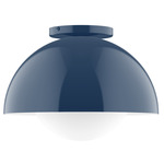 Axis Dome Ceiling Light with Glass - Navy / Opal