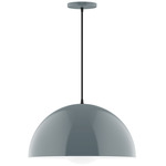 Axis Arcade Cord Hung Pendant with Glass Globe - Slate Gray / Opal