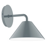 Axis Pinnacle Curved Arm Wall Sconce - Slate Gray