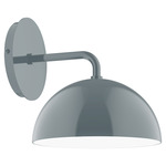 Axis Dome Curved Arm Wall Light - Slate Gray