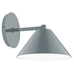 Axis Cone Straight Arm Wall Light - Slate Gray