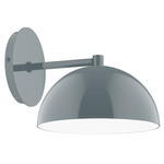 Axis Dome Straight Arm Wall Light - Slate Gray