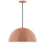 Axis Arcade Cord Hung Pendant with Glass Globe - Terracotta / Opal