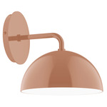 Axis Dome Curved Arm Wall Light - Terracotta