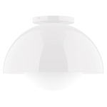 Axis Dome Ceiling Light with Glass - White / Opal