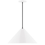Axis Pinnacle Cord Hung Pendant - White