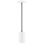 Axis Beam Cord Hung Cylinder Pendant - White