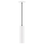 Axis Beam Cord Hung Cylinder Pendant - White