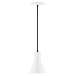 Axis Flare Cord Hung Pendant - White