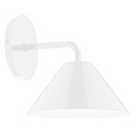 Axis Pinnacle Curved Arm Wall Sconce - White