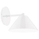 Axis Cone Straight Arm Wall Light - White