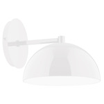 Axis Dome Straight Arm Wall Light - White