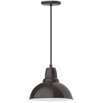 Cafe Pendant - Architectural Bronze / White