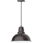 Cafe Cord Pendant - Architectural Bronze / White