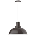 Cafe Pendant - Architectural Bronze / White