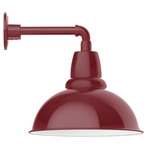Cafe Straight Arm Outdoor Wall Light - Barn Red / White