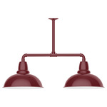 Cafe Linear Outdoor Pendant - Barn Red / White
