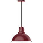 Cafe Pendant - Barn Red / White