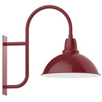 Cafe Hanging Outdoor Wall Light - Barn Red / White